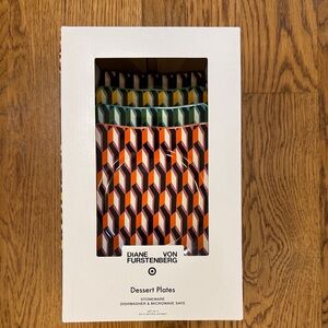 Diane Von Furstenberg Multicolor Geometric Dessert Plates